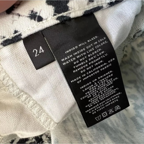 J Brand Super Skinny Printed Jean in Labyrinth Print White / Black size 24   26 - Picture 3 of 4